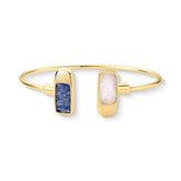 PULSEIRA DUAS PEDRAS LÚMEN FRAGMENTADAS DOURADO